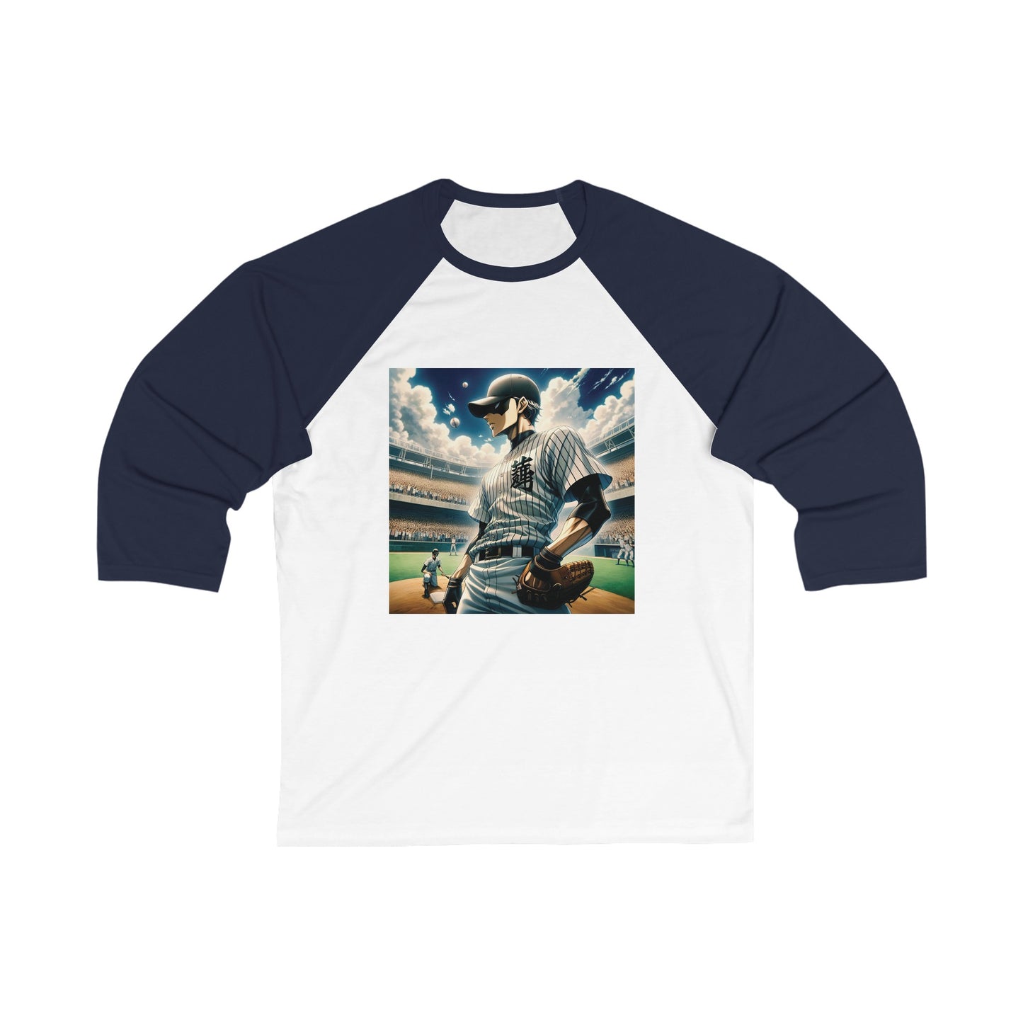 HITT Japanese Inspired 3\4 Sleeve Baseball Tee