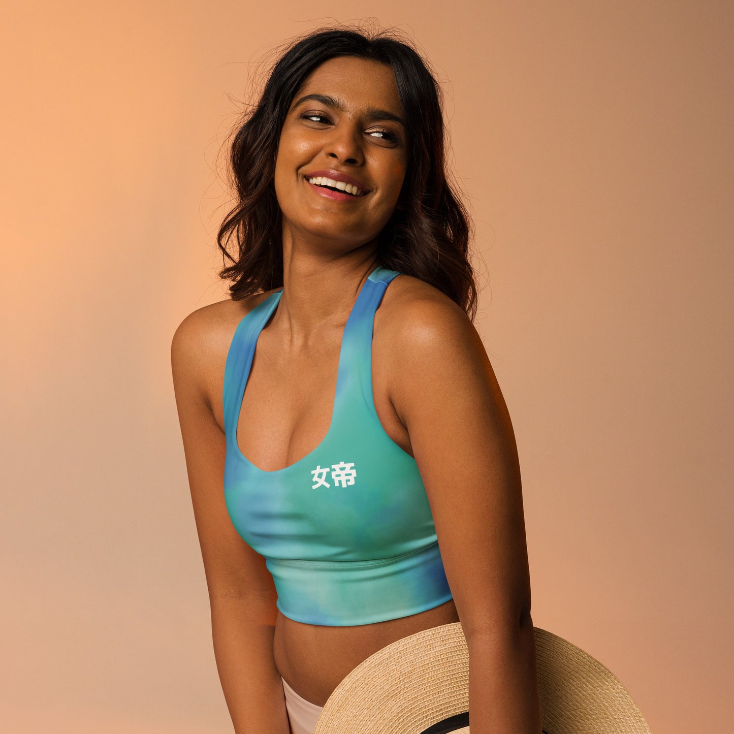 Empress Longline sports bra - Sky blue