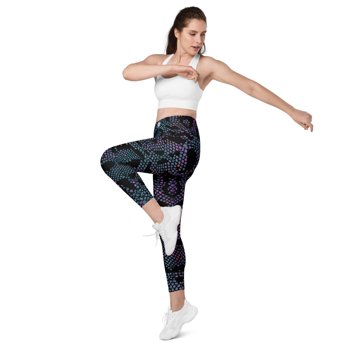 Premium Snake Print Leggings with pockets