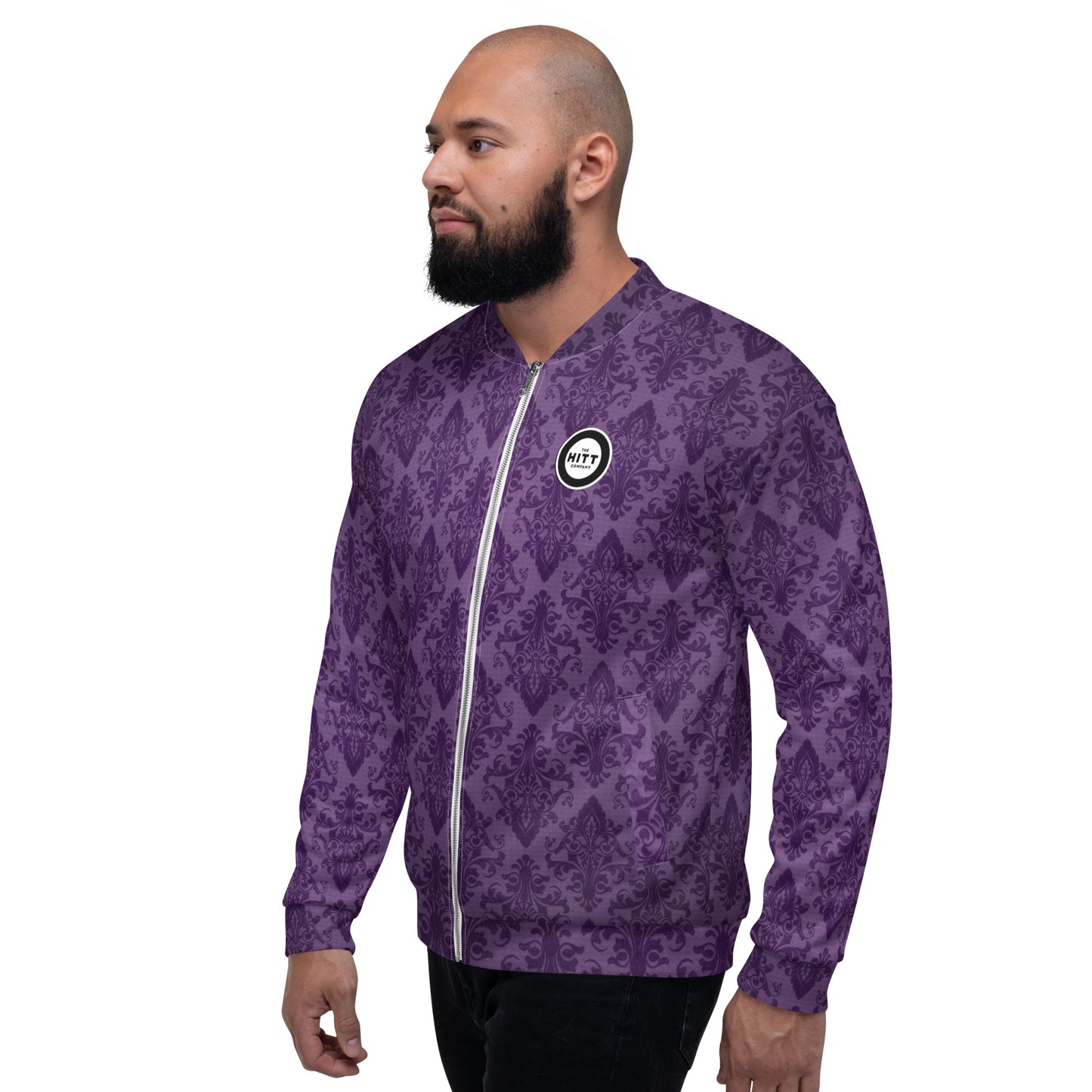 The Official HITT Purple Patterned Bomber Jacket