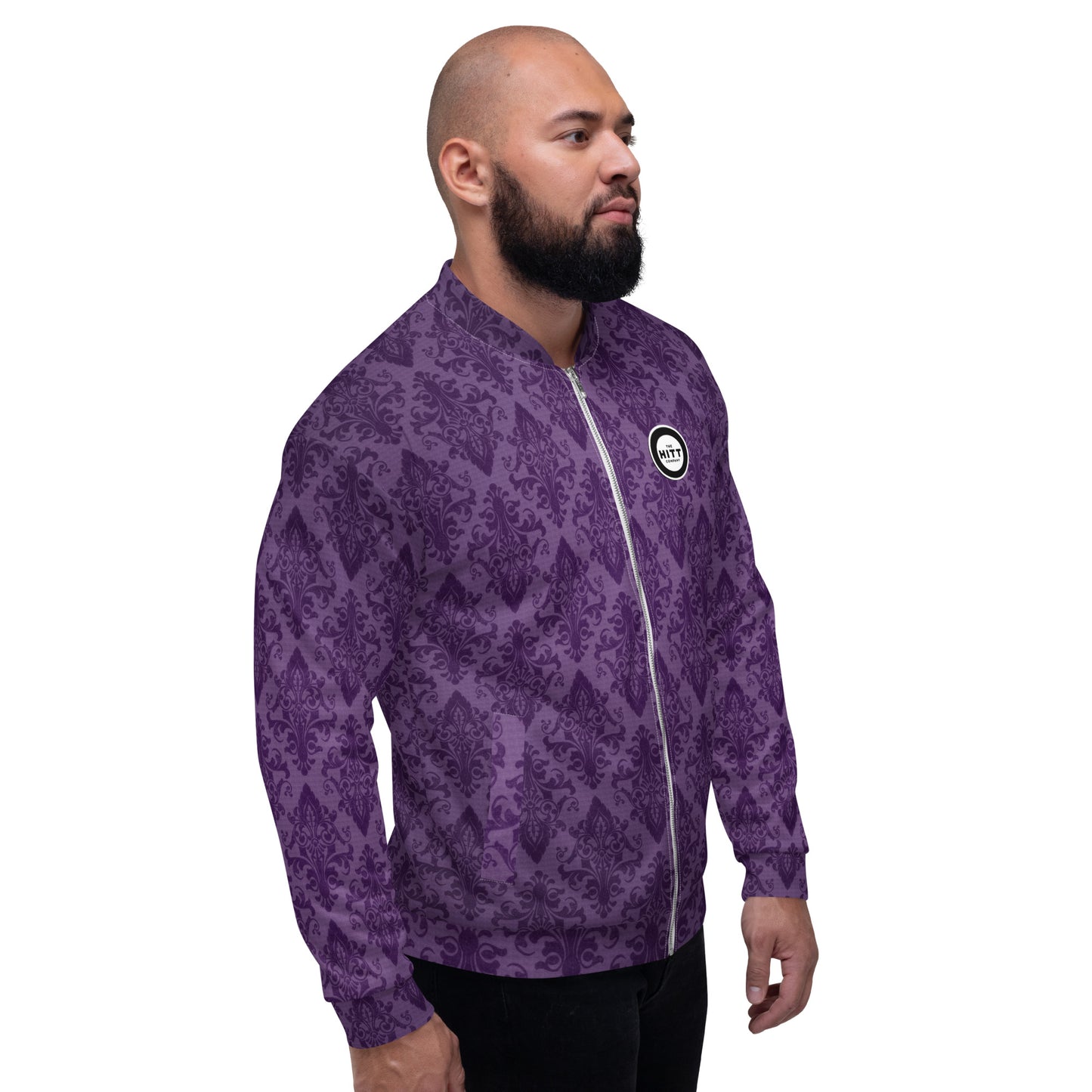 The Official HITT Purple Patterned Bomber Jacket