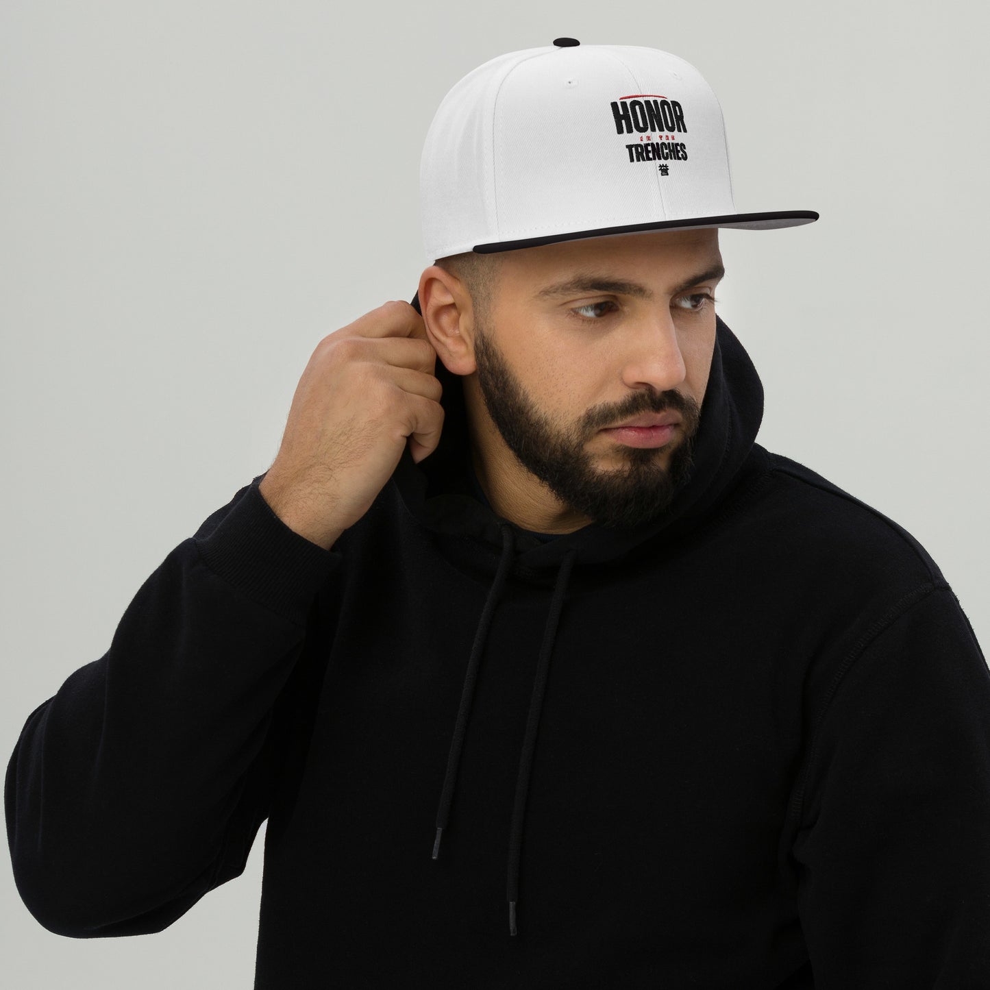 Honor In The Trenches Snapback - White Edition