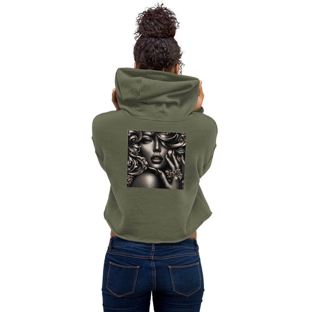 Metallic Maiden Crop Hoodie